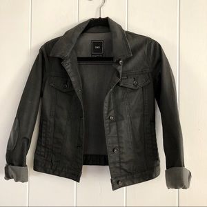 Obey Waxed Coated Black Denim Jacket